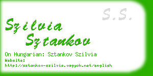 szilvia sztankov business card